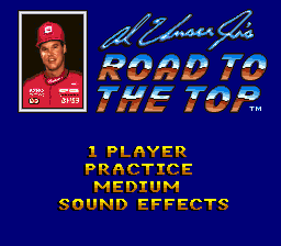 Al Unser Jr.'s Road to the Top (USA) Title Screen